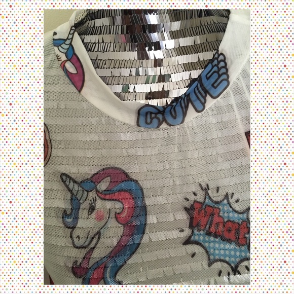 💠NEW One of a kind Pop art white sheer bodysuit - Picture 7 of 7